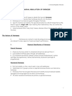 Hormonal Regulation of Exercise