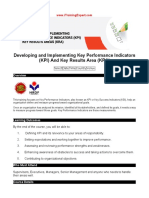 Developing and Implementing Key Performance Indicators (KPI) and Key Results Area (KRA)