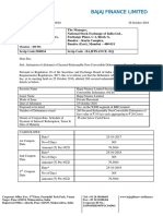 Intimation of Allotment of Secured Redeemable Non-Convertible Debentures On Private Placement Basis (Company Update)