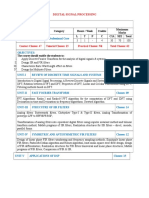 Digital Signal Processing: VI Semester