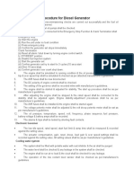 Commissioning Procedure For Diesel Generator