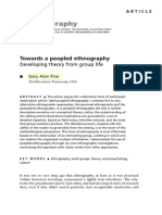 Alan Fine - Towards A Peopled Ethnography Developing Theory From Group Life