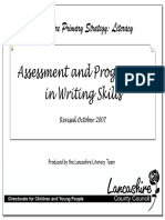 Lancashire Primary Strategy: Literacy: Assessment and Progression in Writing Skills