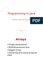 Array and ArrayList