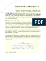 What Is Selenium Grid 2? When To Use Grid?: This Page