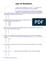 Type of Numbers: A. 4 B. 9 C. 1 D. 8