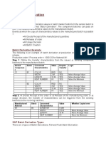 SAP Batch Derivation