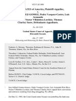 United States v. Jose Giliatt Gomez-Gomez, Pedro Vasquez-Castro, Luis Armando Rios-Rico, Nestor Villalobos-Lorduiz, Thomas Charley Snow, 822 F.2d 1008, 11th Cir. (1987)