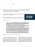 Prevalence & Risk Factors For Soil Transmitted Helminth Infection Among School Children in South India