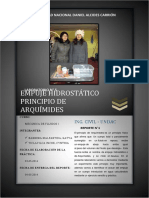 Informe de Laboratorio Empuje Hidrostatico