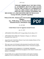 George Dzaba v. Willcox Inc. Reinsurance Intermediaries, Johnson & Higgins, Inc., Willis King, JR., Patricia Handley and Elizabeth Kazar, 107 F.3d 2, 2d Cir. (1997)