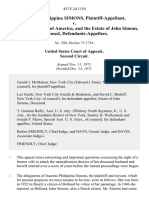 Iracema Philippina Simons v. United States of America, and The Estate of John Simons, Deceased, 452 F.2d 1110, 2d Cir. (1971)