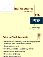 QN 1 - Final Accounts: One Approach