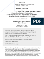 Bernard Abrams v. Lightolier Inc. Coastal Fast Freight, Inc. The Genlyte Group, Inc. Bairnco Corporation. The Genlyte Group, Inc. In No. 94-5083. Bernard Abrams in No. 94-5110, 50 F.3d 1204, 3rd Cir. (1995)