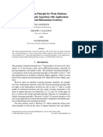 A Strong Maximum Principle For Weak Solutions of Quasi-Linear Elliptic Equations With Applications To Lorentzian and Riemannian Geometry