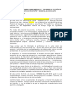 Consentimiento para Examen Médico y Pruebas Detección de Sustancias