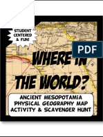 Geography Scavenger Hunt Mesopotamia E14