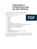 Habilidades y Características para Iniciar Una Empresa