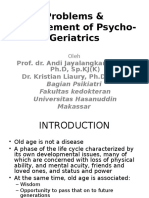 Problems & Management of Psycho-Geriatrics