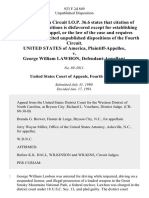 United States v. George William Lawhon, 923 F.2d 849, 4th Cir. (1991)