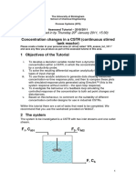 Concentration Changes in A CSTR (Continuous Stirred Tank Reactor)