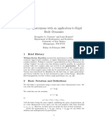 Quarternion Application To Rotational Dynamics