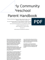 Preschool Parent Handbook August 2016