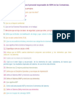 Banco de Preguntas de Examen para El Personal Responsable de SSPA de Las Contratistas