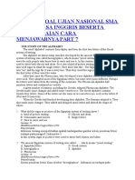 Contoh Soal Ujian Nasional Sma SMK Bahasa Inggris Beserta Penyelesaian Cara Menjawabnya Part 7