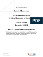 ECON3119 5319 Political Economy Course Outline 2016