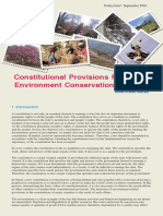 Constitutional Provisions Related To Environment Conservation Final