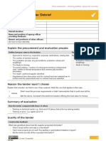 Checklist Supplier Debrief