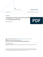 Thesis Updated Screening Criteria For Steam Flooding Based On Oil Field Projects