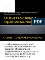 Salient Provisions of Republic Act No 7160