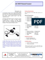 Model 4020 Manual Scanner: Technical Specifications