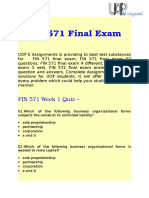 UOP E Assignments: FIN 571 - FIN 571 Final Exam Answers Free