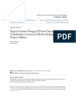 Support System Design of Power House and Transformer Caverns in D