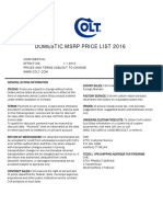 2016 Colt Commercial Price List