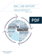 CM Final Lab Report: Submitted To: Sir Ubaid Ahmad Mughal Submitted By: 2014-CIV-123: 2014-CIV-147