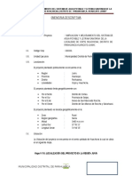 Ampliacion y Mejoramiento Del Sistema de Agua Potable y Letrina Sanitaria de La Localidad de Copis Huachicna