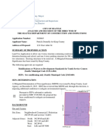 Analysis and Decision of The Director of The Seattle Department of Construction and Inspections