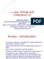 Arrays, Strings and Collections