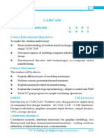 Cad/Cam: Course Code:13ME1138 L TPC 4 0 0 3