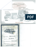 Certificate of Conformity Genset 100 Kva Lovol NWB-1