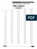 Solutions AIATS Medical-2017 Test-3 (Code-A B) (18!12!2016)