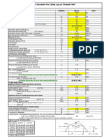 Calculation For Lifting Lug On Channel Shell: Provided Thickness Is More Than Required Thickness