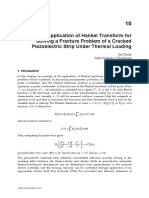 Application of Hankel Transform For Solving A Fracture Problem of A Cracked Piezoelectric Strip Under Thermal Loading