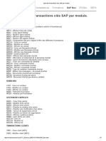 Liste Des Transactions Clés SAP Par Module