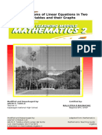 Lanao Del Norte-Unit 2-Module 5 Lesson 1 Systems of Linear Equation in Two Variables