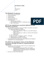 Syndrome X (High Risk For CHD)